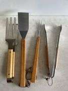 Fish basket and grilling utensils