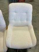 (3) matching rivet celine upholstered home office task chairs