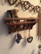 WOODEN DISPLAY SHELF, WALL SHELVES, DECOR, CD'S, AND MORE