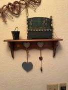 WOODEN DISPLAY SHELF, WALL SHELVES, DECOR, CD'S, AND MORE