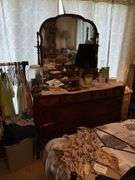 DRESSER WITH MIRROR AND ALL CONTENTS