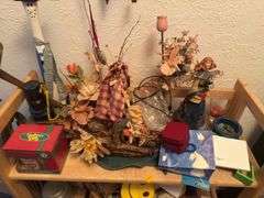 WOODEN DISPLAY SHELF, WALL SHELVES, DECOR, CD'S, AND MORE