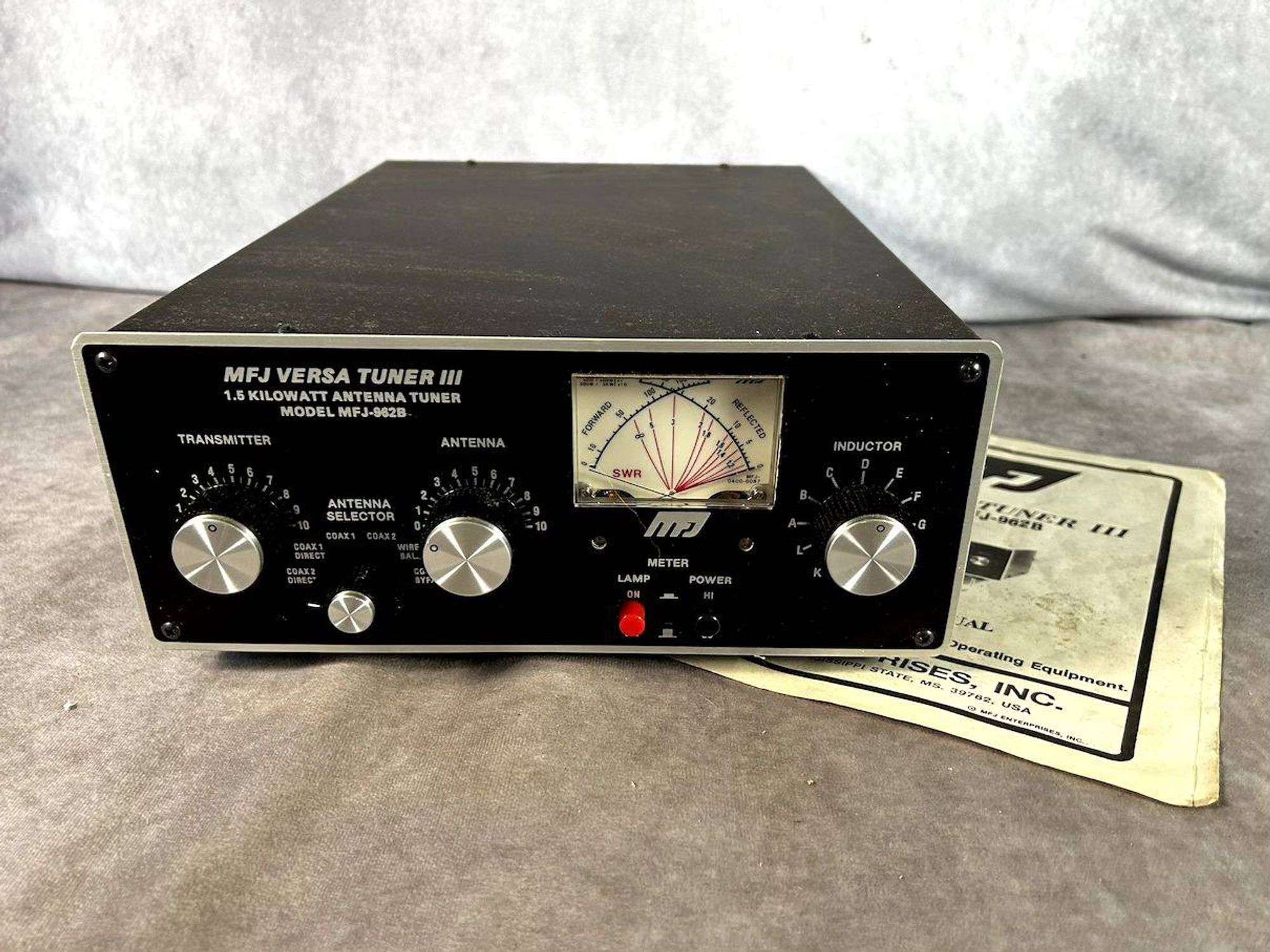 MFJ-962B Versa Tuner III 1.5kW Antenna Tuner with Manual - Kaufman
