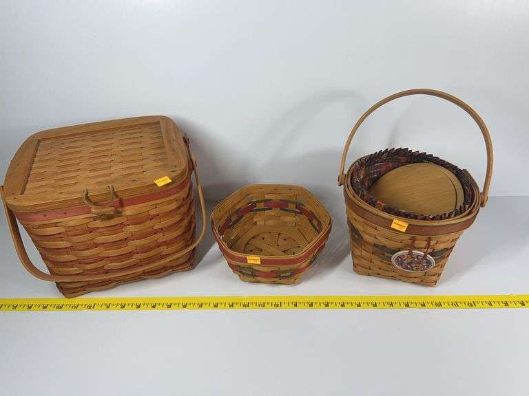 Longaberger Hostess Remembrance Basket, (2) Longaberger Baskets