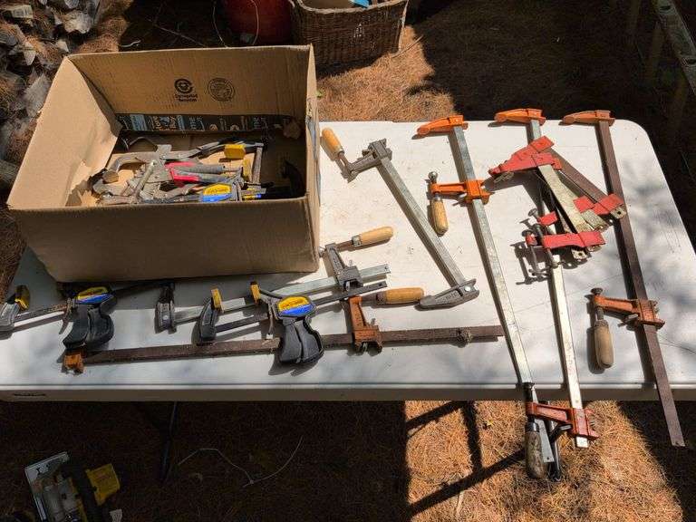 Large lot of clamps