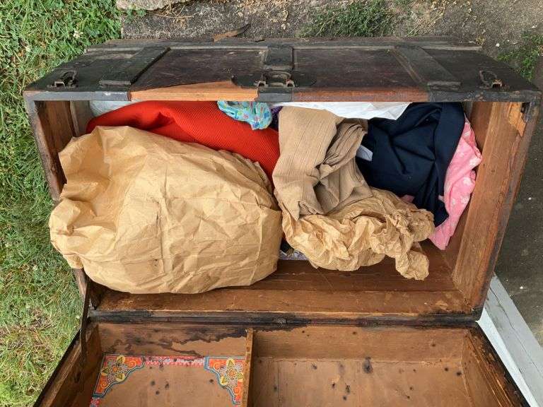 Vintage Trunk with Contents