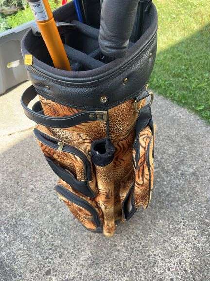 Leopard Print Golf Bags with Clubs