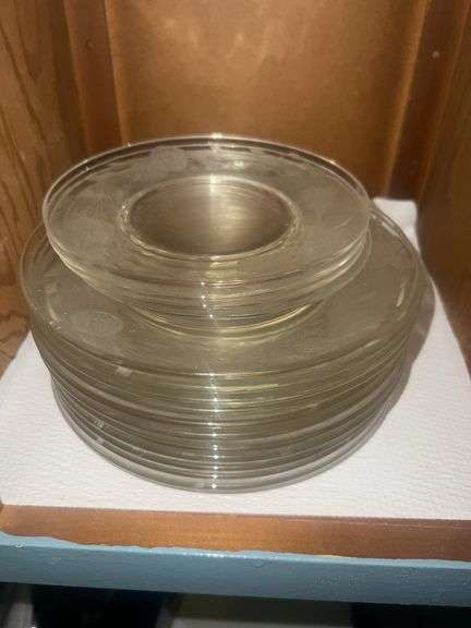 Assortment of Clear Glass Plates