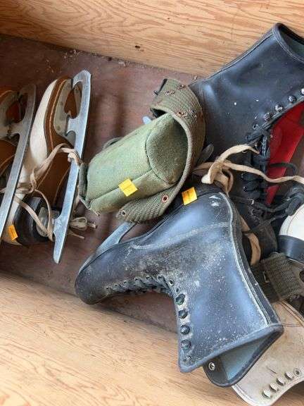 Assortment of Vintage Ice Skates