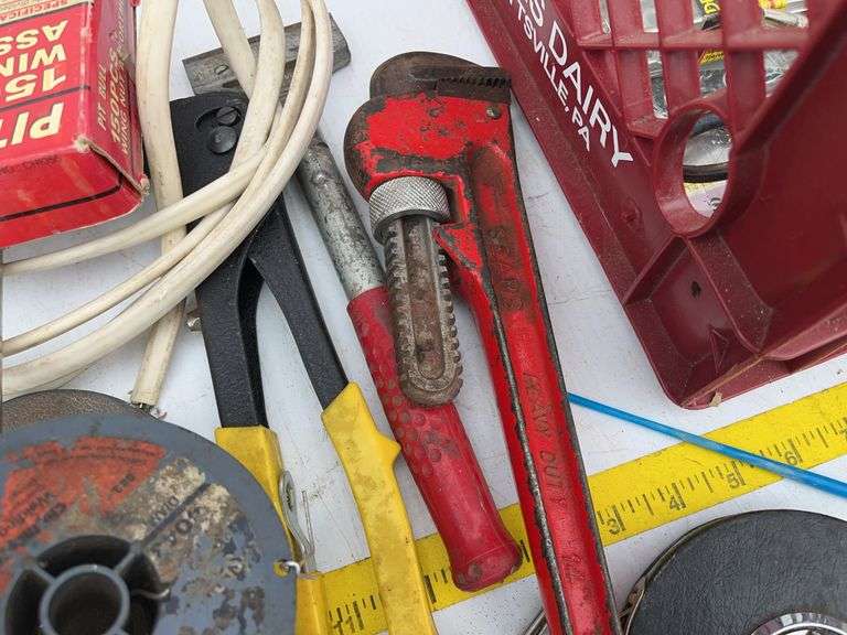Crate with Variety of Tools