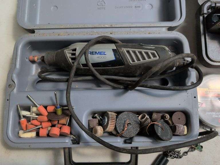 Dremel tool kit, label maker, stencils, and more