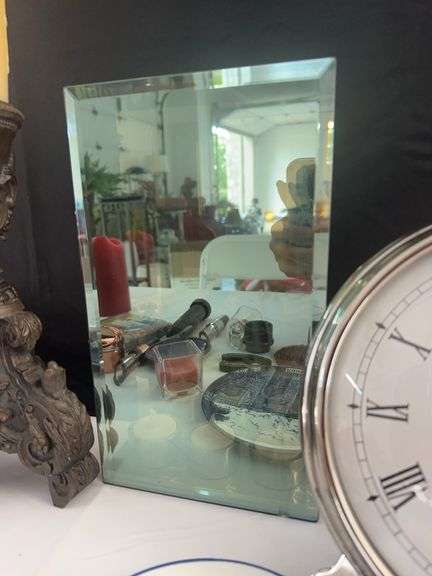 Pottery Barn Clock, Wax Warmer, Ronda Decor Plate, and other misc.