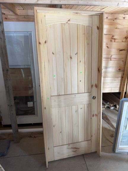 Pine Wood Door Left hand swing 32 in by 80 in
