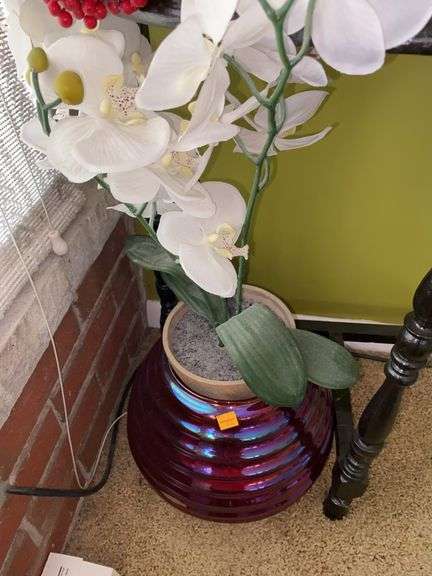 Wooden Side Table and Decor