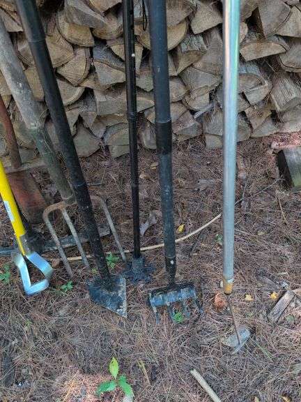 Pickaxe, pitchfork, rake, and other hand tools
