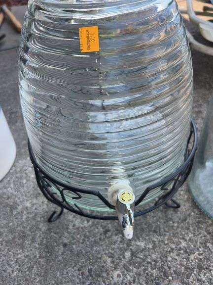 (2) Glass Drink Dispensers