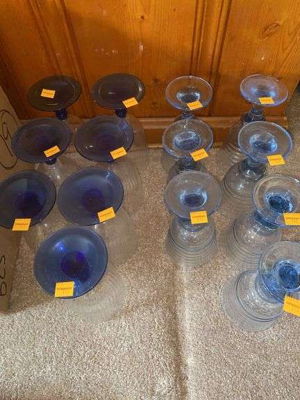 (14) Blue Water Goblets