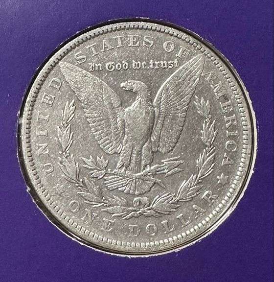 Lot of Two (2) Morgan Silver Dollars with Commemorative Cards & Stamps