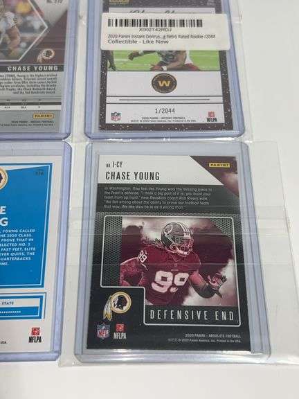(6) Chase Young Football Trading Cards