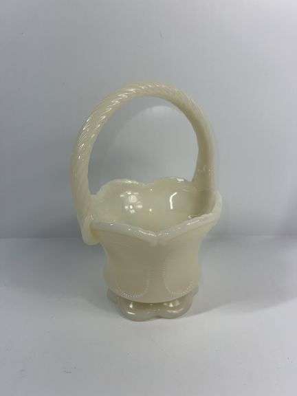 Fenton Milk Glass Basket