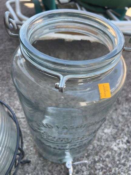 (2) Glass Drink Dispensers