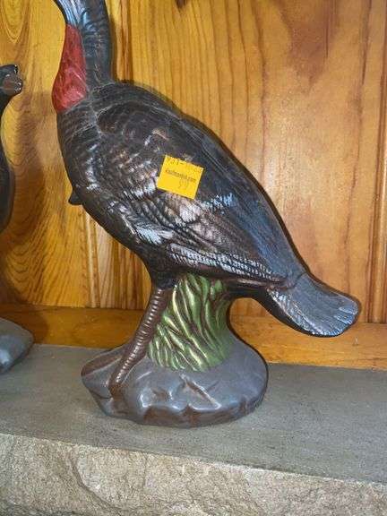(2) Ceramic Turkey Decor