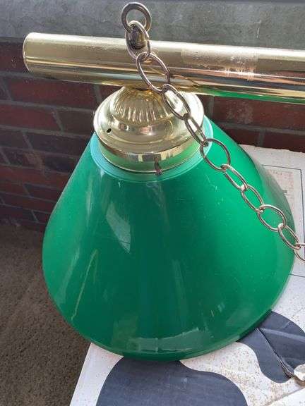 Green Double Bar Light with Chain, Large Box of Assorted Glassware
