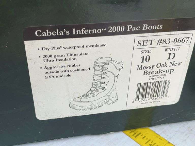Cabela's Inferno 2000 Pac Boot, Size 10D