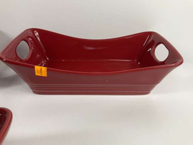 (3) Rachael Ray Red Serving Dishes