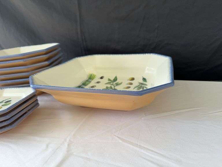 Sardinia Williams Sonoma Dishes *Includes (6) Lg Bowls, (4) Sm Plates, and Lg Serving Dish