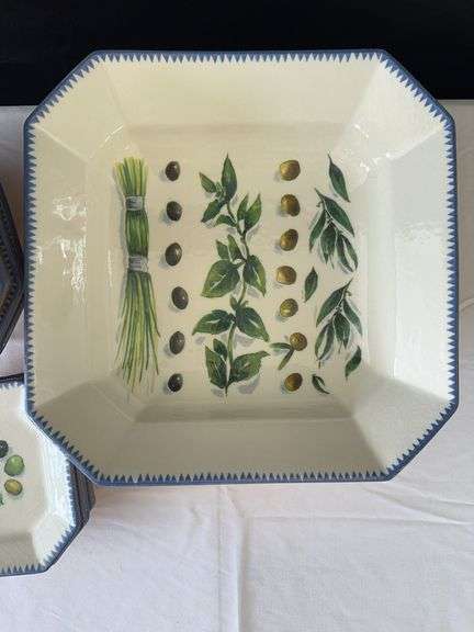 Sardinia Williams Sonoma Dishes *Includes (6) Lg Bowls, (4) Sm Plates, and Lg Serving Dish