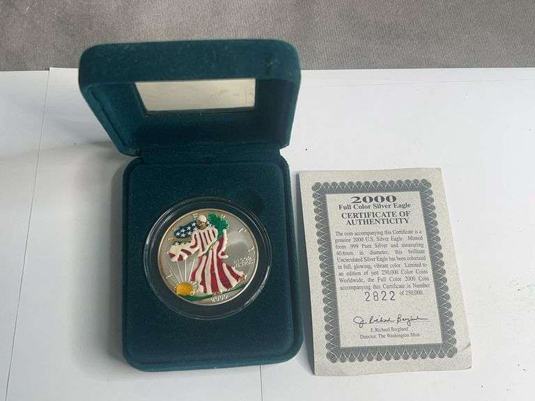 2000 Colorized American Silver Eagle
