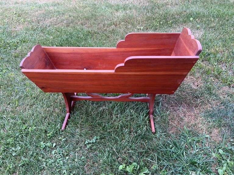 Wooden Rocking Baby Cradle