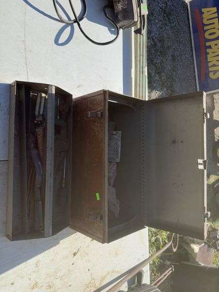 Metal Tool Box with Misc tools