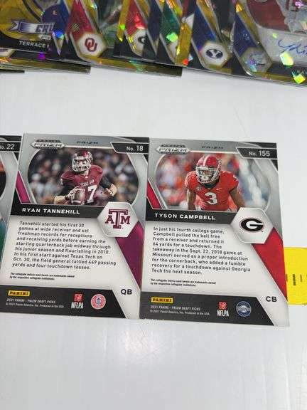 Assortment of Prizm Football Trading Cards