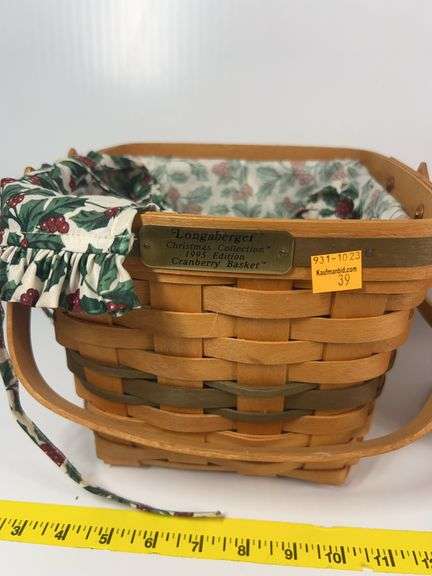 Longaberger Cranberry Basket, Fathers Day Basket, Woven Memories Basket