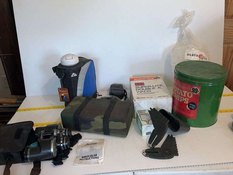 Binoculars, Tin, Wads, Etc.