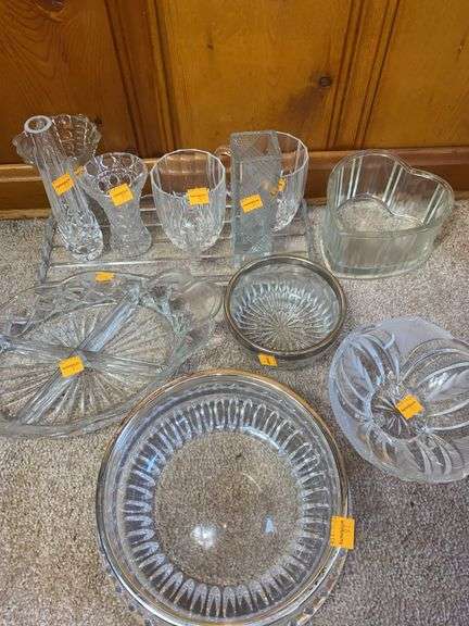 Assortment of Clear Glassware