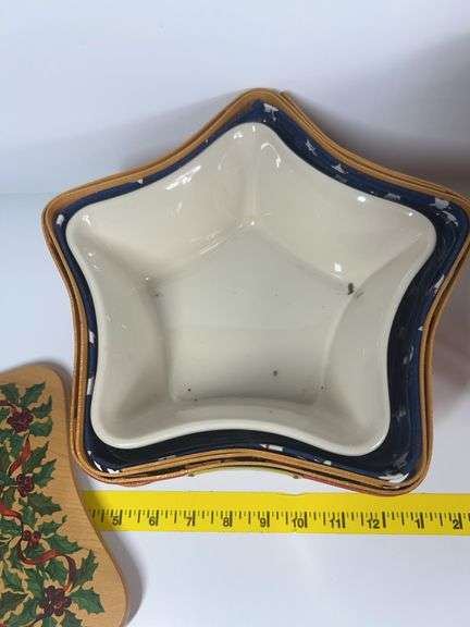 2001 Longaberger Shining Star Christmas Basket, 1997 Longaberger Snowflake Christmas Basket