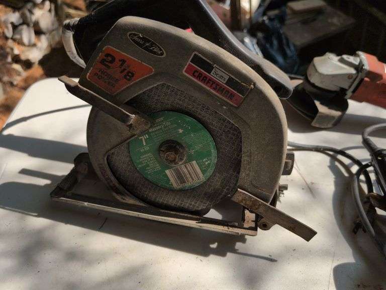 Craftsman 7" circular saw and jig saw and Milwaukee sander/grinder