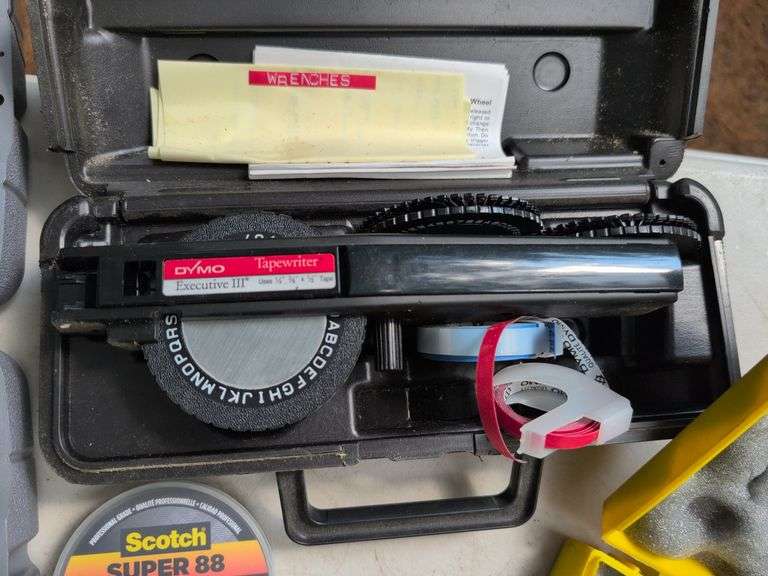 Dremel tool kit, label maker, stencils, and more