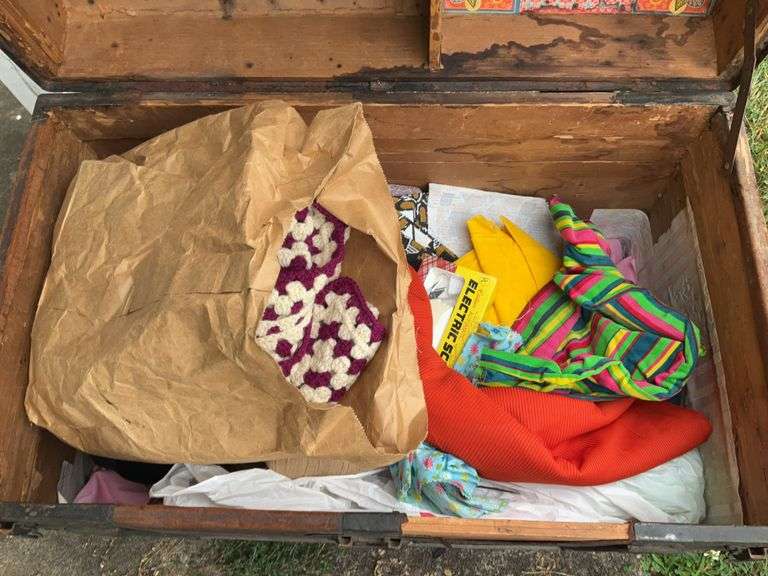 Vintage Trunk with Contents