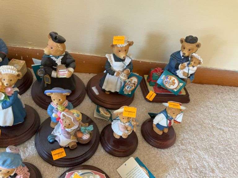 (13) Upstairs Downstairs Bears Figurines