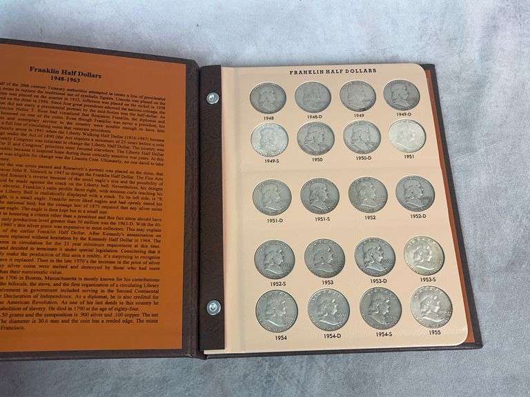 1948-1964 Franklin Silver Half Complete Set