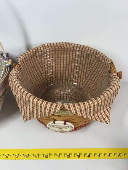Longaberger Happy Easter Basket, 1999 Longaberger Collectors Club Homestead Basket, Longaberger Smal