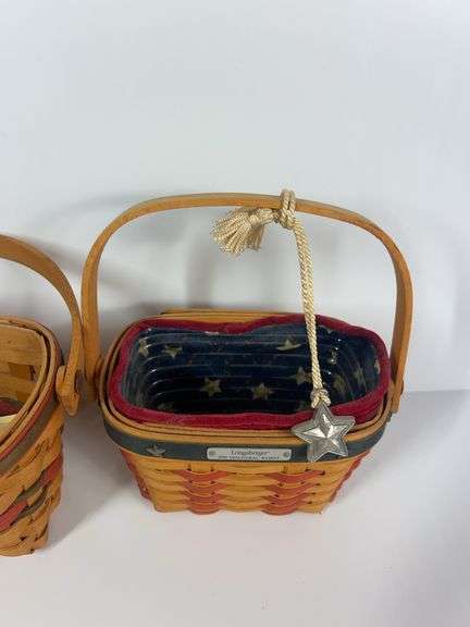 Longaberger Inaugural Basket, Wall Hanging Basket, Dresden Basket, Herb Baskets