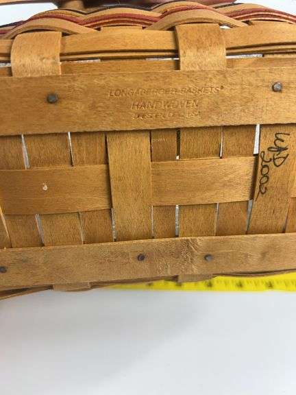 Longaberger Bee Basket, Mini Waste Basket, 2 Handled Baskets