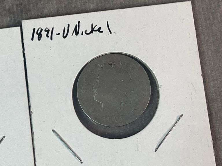 1883 & 1891 V Nickels