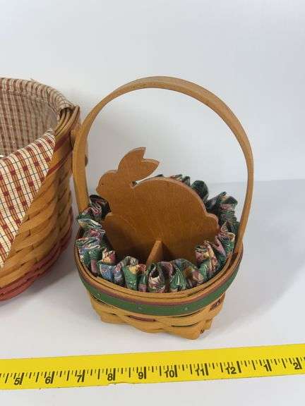Longaberger Happy Easter Basket, 1999 Longaberger Collectors Club Homestead Basket, Longaberger Smal
