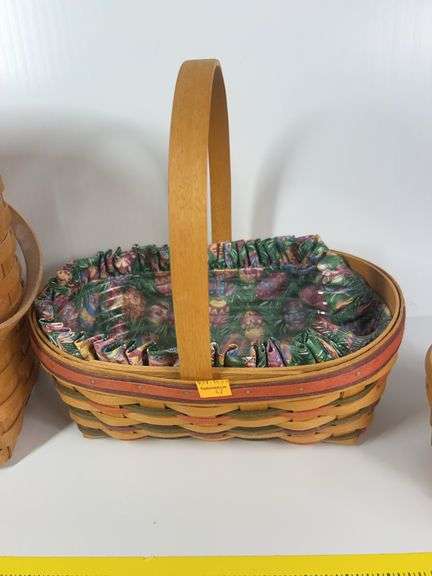 Longaberger Tall Basket, Longaberger Easter Basket, Longaberger 1999 Horizon of Hope Basket